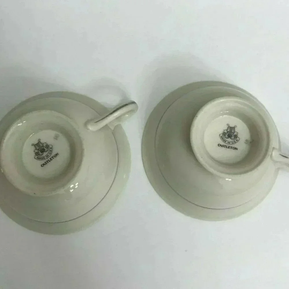 Vintage Castleton St Regis Sugar Bowl & 2 Cup Set